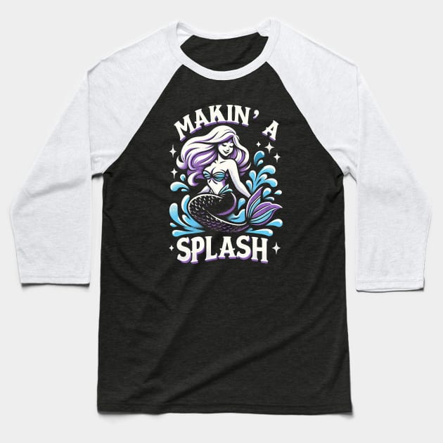 Makin' a Splash Baseball T-Shirt by Fabled